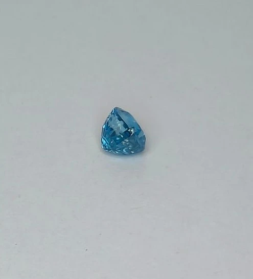 3.02ct Natural Blue Zircon Cushion Cut Loose Gemstone From Cambodia — view 3